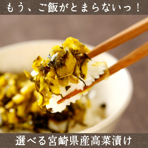 送料無料宮崎県都農町産　選べるからし高菜200g×3パック