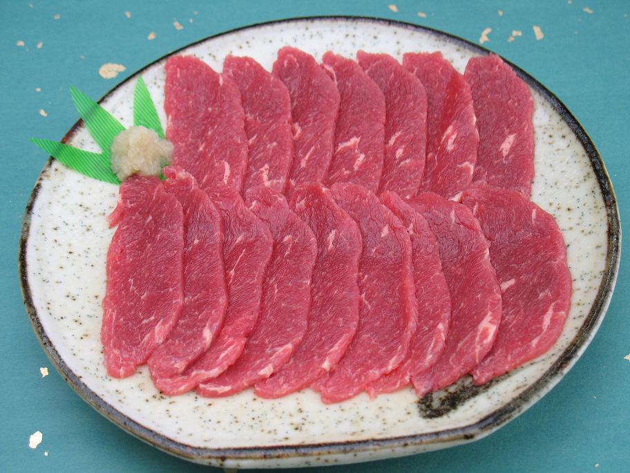 赤身馬刺し