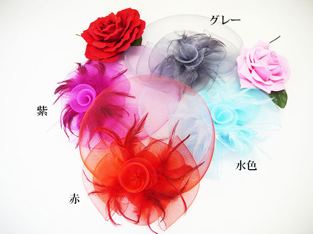 オーガンジー髪飾り