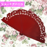 縁のカットが美しいスタンダードアバニコ（23cm カラー：えんじ色）フラメンコ用 スペイン直輸入