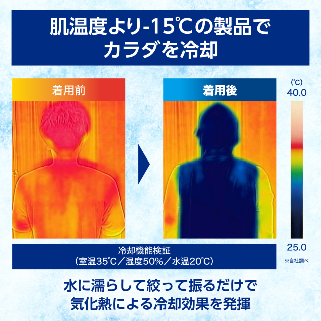 フード付き冷感ベスト