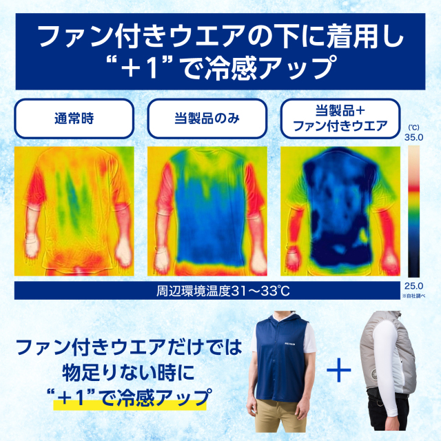 フード付き冷感ベスト