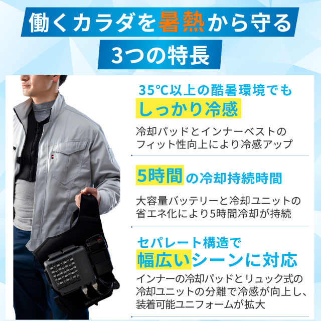 MEDIAID アイシングギアベスト2 ペルチェ水冷 冷却服「メディエイド アイシングギア ベスト」を新たに発売し