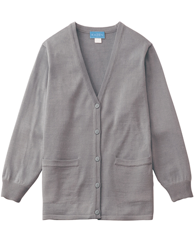 カゼン] KAZEN 【毛玉のできにくい抗ピル素材のロング丈カーディガン