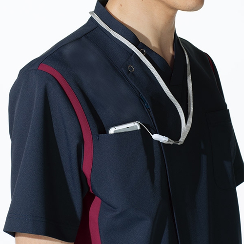 カゼン] KAZEN 【軽くしなやかな素材で携帯・PHSポケット付のスクラブ