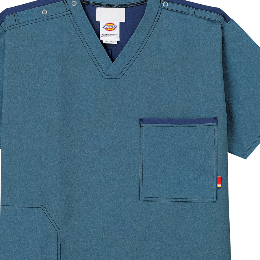 ディッキーズ　デニム調スクラブ上下セット【男女兼用】　ナース服 suzukiseni_folk-ss7040sc-5017sc