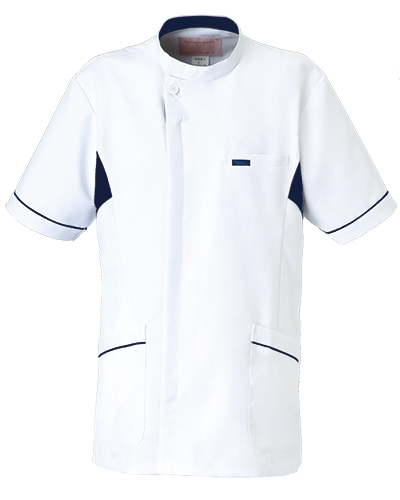 [フォーク] FOLK 【脇の配色で見た目すっきりのケーシージャケット】 メンズ ケーシージャケット 1015EW （ホワイト×ネイビー）