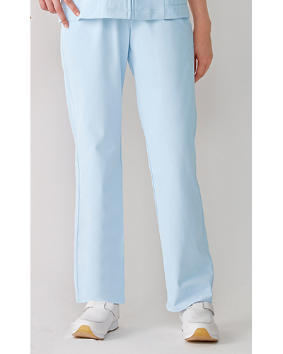 [カゼン] KAZEN 【快適性とシルエットにこだわったストレートパンツ】 レディース ストレートパンツ（サックス） 163-21