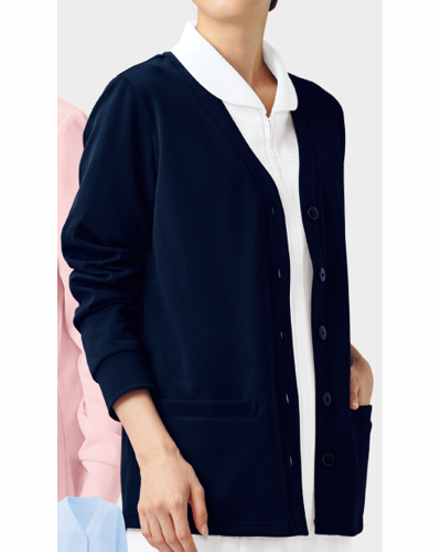[カゼン] KAZEN 【工業洗濯対応の洗えるカーディガン】女性用 カーディガン 200-91 （ネイビー）