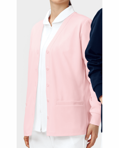 [カゼン] KAZEN 【工業洗濯対応の洗えるカーディガン】女性用 カーディガン 200-93 （ピンク）