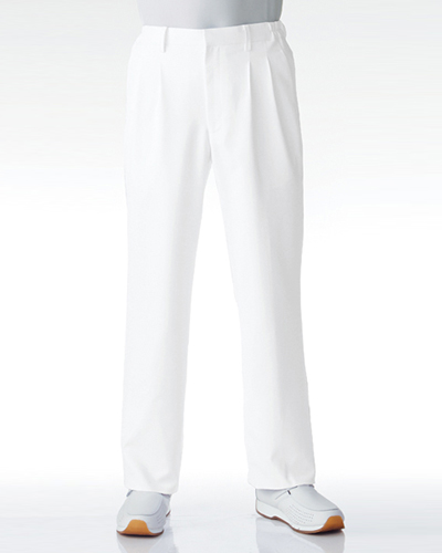 [カゼン] KAZEN 【新感覚のストレッチ素材採用のドクタースラックス】  メンズ スラックス 252-20 （ホワイト）