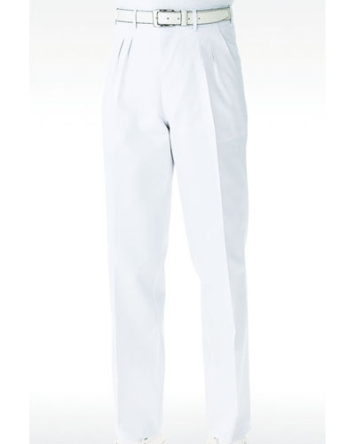 [カゼン] KAZEN 【着用感とデザインにこだわったNewスタンダードの医療スラックス】  メンズ スラックス 436-80 （ホワイト）