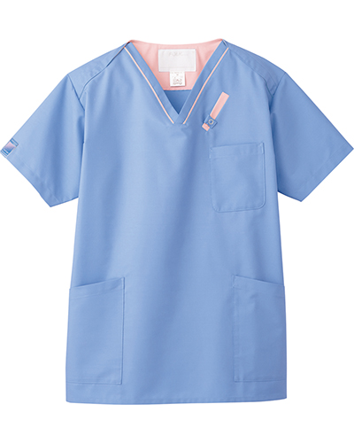 [フォーク] FOLK 【PHS対応＆着脱しやすいホック付きスクラブ】 男女兼用 スクラブ 7042SC （セレニティ）