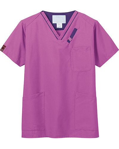 [フォーク] FOLK 【PHS対応＆着脱しやすいホック付きスクラブ】 男女兼用 スクラブ 7042SC （ラディアントオーキッド×パープル）