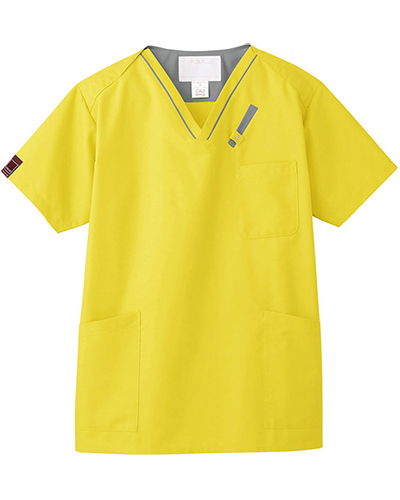 [フォーク] FOLK 【PHS対応＆着脱しやすいホック付きスクラブ】 男女兼用 スクラブ 7042SC （イルミネーティング×アルティメットグレー）