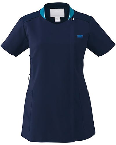 [フォーク] FOLK 【高通気、吸汗速乾素材採用のジップスクラブ】 レディース ジップスクラブ 7043SC （ダークネイビー×ダークネイビー）