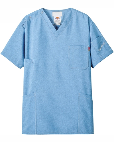 [ディッキーズ] Dickies 【アメリカの医療現場で人気のディッキーズスクラブ】 男女兼用 スクラブ 7061SC （ライトデニム）