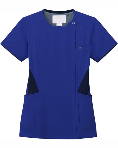 [フォーク] FOLK 【衣類内の熱を放出し呼吸するジップスクラブ】 レディース ジップスクラブ 7078SC （ミディアムブルー×ダークネイビー）