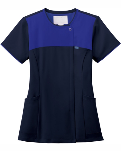 [フォーク] FOLK 【衣類内の熱を放出し呼吸するジップスクラブ】 レディース ジップスクラブ 7079SC （ダークネイビー×ミディアムブルー）