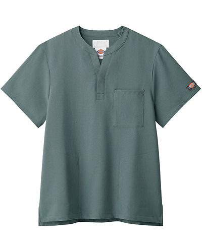 [ディッキーズ] Dickies 【人気のディッキーズからスタンドカラー・スキッパータイプの新提案アイテム】 男女兼用 スクラブ 7090SC （スレートブルー）
