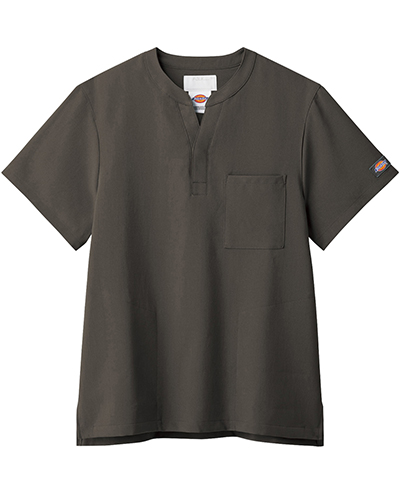 [ディッキーズ] Dickies 【人気のディッキーズからスタンドカラー・スキッパータイプの新提案アイテム】 男女兼用 スクラブ 7090SC （ダークグレー）