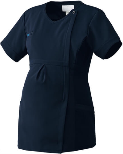 [フォーク] FOLK 【羽織って着用できるジップスクラブタイプのマタニティウェア】 マタニティスクラブ 8004SC （ダークネイビー）