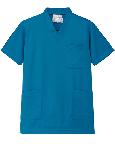 [ルミエール] Lumiere 【格安ニットスクラブ／医療白衣】男女兼用 ニットスクラブ 861401 （ターコイズ）