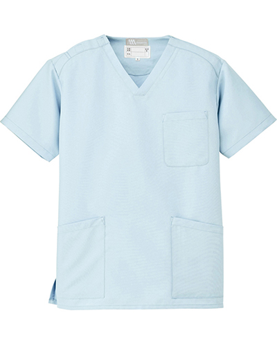 [ルミエール] Lumiere 【格安スクラブ／医療白衣】男女兼用 スクラブ 861405 （サックス）