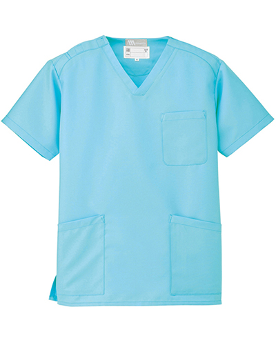 [ルミエール] Lumiere 【格安スクラブ／医療白衣】男女兼用 スクラブ 861405 （アクアブルー）