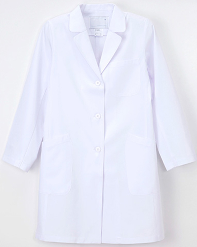[ナガイレーベン] NAGAILEBEN 【素材・縫製の違いがワンランク上の診察衣／ショート丈】 女性用シングル診察衣 KEX-5190 （ホワイト）