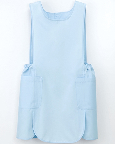 [ナガイレーベン] NAGAILEBEN 【肩ヒモがずり落ちない/ウエストアジャスト付きのエプロン】 男女兼用 ケアガウン KEX-5250 （ブルー）