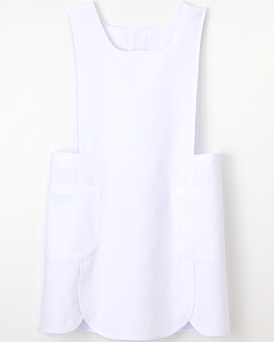 [ナガイレーベン] NAGAILEBEN 【肩ヒモがずり落ちない/ウエストアジャスト付きのエプロン】 男女兼用 ケアガウン KEX-5250 （ホワイト）