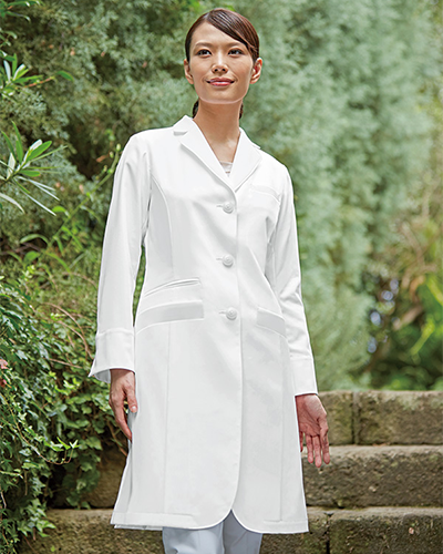 [カゼン] KAZEN 【BIANCA BY KAZEN こだわりの白を使用した診察衣】 レディース 診察衣 KZN410-10 （ホワイト）