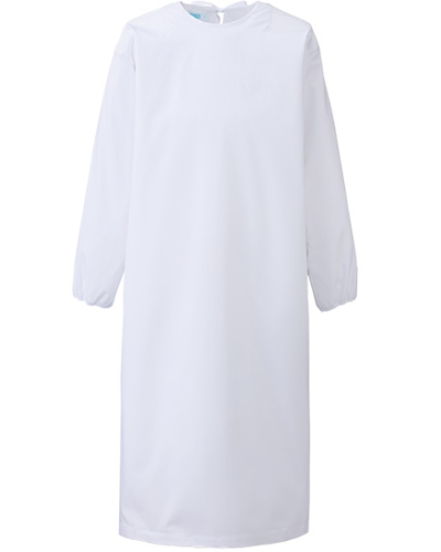 [カゼン] KAZEN 【抗菌・抗ウイルス加工の】  男女兼用 予防衣長袖 KZN931-10 （ホワイト）