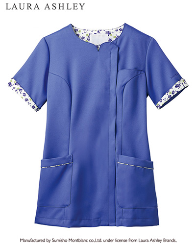 [ローラ アシュレイ] LAURA ASHLEY 【上品なネックラインと華やかな後ろ姿】 レディース スクラブ LW611-66 （バイオレット）