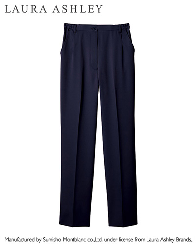 [ローラ アシュレイ] LAURA ASHLEY 【快適な履き心地でキレイなラインのパンツ／ウエスト両脇ゴム】 レディース パンツ LW701-90（ネイビー）