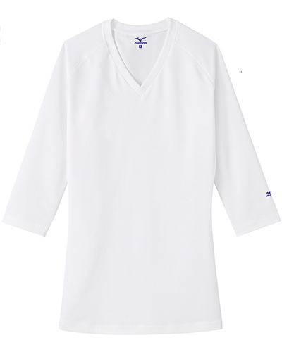 [ミズノ] MIZUNO 【発汗時のベタつき感を抑え、一年中爽やかな着心地のスクラブインナー】 男性用　スクラブインナー MZ-0135 （ホワイト）