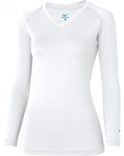 [ミズノ] MIZUNO 【発汗時のベタつき感を抑え、一年中爽やかな着心地のスクラブインナー】 女性用 アンダーウェア（9分袖） MZ-0154 （ホワイト）