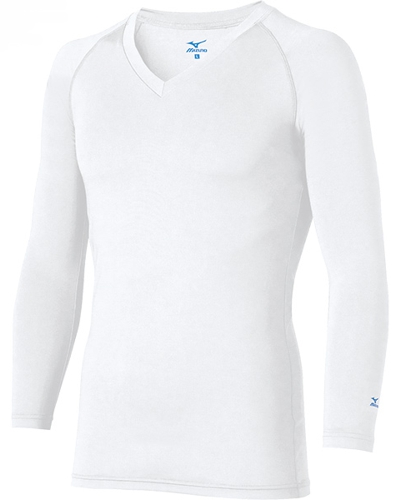 [ミズノ] MIZUNO 【発汗時のベタつき感を抑え、一年中爽やかな着心地のスクラブインナー】 男性用 アンダーウェア（9分袖） MZ-0155 （ホワイト）