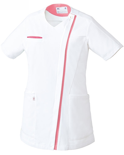 [ミズノ] MIZUNO 【着脱しやすいニット素材のレディースジャケット】 女性用 ジャケット MZ-0235 （ホワイト×ピンク）