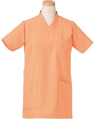 [リゼルヴァ]  RISERVA 【12色の豊富なカラーバリエーションのスクラブ】 男女兼用 スクラブ R8497 （オレンジ）