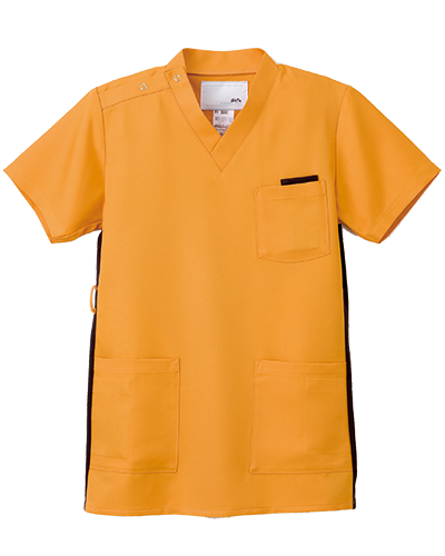 [ナガイレーベン] NAGAILEBEN 【キャリアと知性を感じさせるデザインのスクラブ】 男女兼用スクラブ RT-5062（オレンジ）