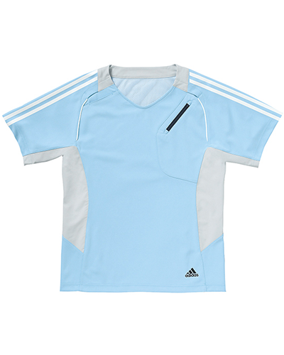 [アディダス] adidas 【スポーツ素材でどんな動きも軽快なスクラブ】 男女兼用 スクラブ SMS111-11 （サックス）