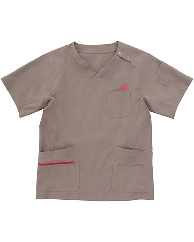 [アディダス] adidas 【ハードな動きにも柔軟に対応するスタイリッシュなスクラブ】 メンズ スクラブ SMS118-12 （モカ茶）＜廃番色＞