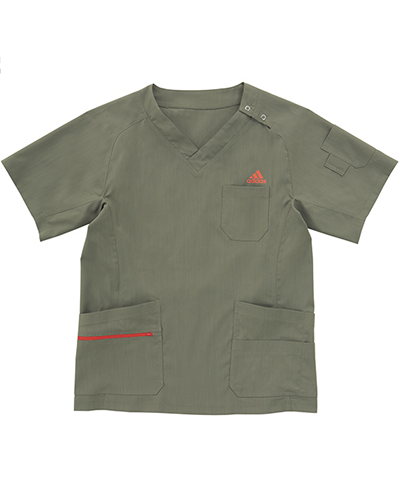 [アディダス] adidas 【ハードな動きにも柔軟に対応するスタイリッシュなスクラブ】 メンズ スクラブ SMS118-14 （グリーン）＜廃番色＞