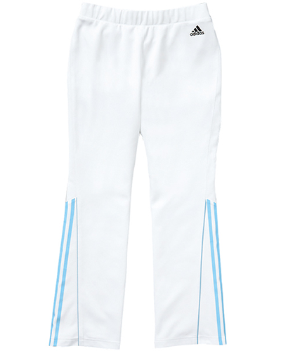 [アディダス] adidas 【女性らしいシルエットを奏でるスタイリッシュな医療パンツ】 レディース パンツ SMS401-11 （ホワイト×サックス）