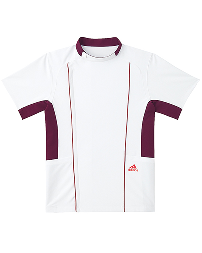 [アディダス] adidas 【快適をテーマに作られた全く新しいケーシージャケット】 男女兼用 ジャケット SMS620-15 （ホワイト×バーガンディ）＜廃番商品＞