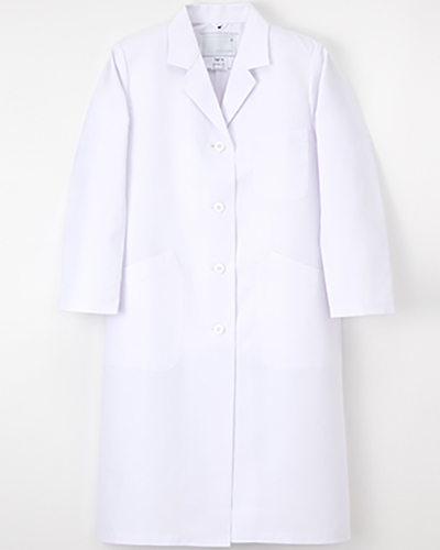 [ナガイレーベン] NAGAILEBEN 【ヨレやシワに強い診察衣/ロング丈】 女性用シングル診察衣 TAP-75 （ホワイト）
