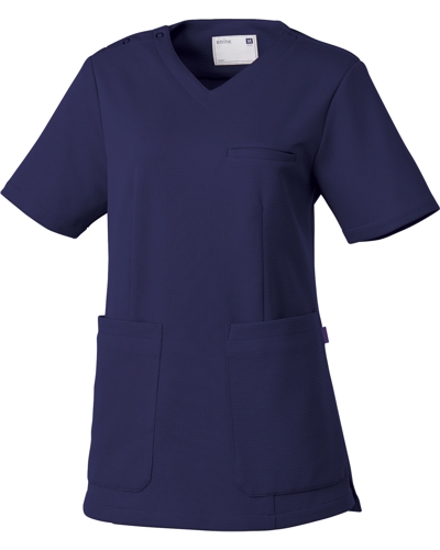 [ユナイト] UNITE 【現場の声から生まれた疲れにくいストレッチ性能のニット素材】 女性用 スクラブ UN-0074 （ディープパープル）