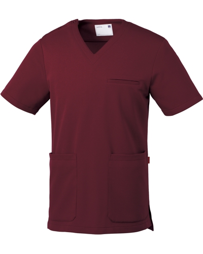 [ユナイト] UNITE 【現場の声から生まれた疲れにくいストレッチ性能のニット素材】 男性用 スクラブ UN-0075 （ワイン）